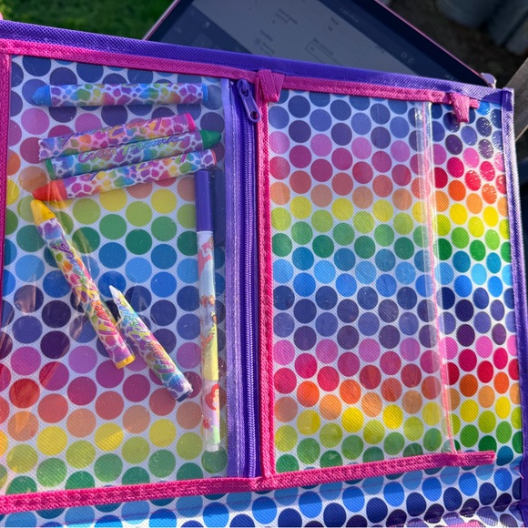 Lisa Frank Colorful Pet Tote with Purple Accents - Picture 2 of 5